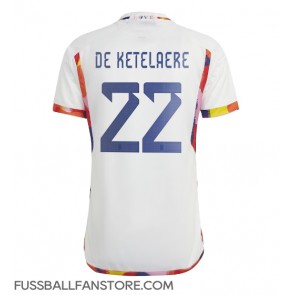 Belgien Charles De Ketelaere #22 Replik Auswärtstrikot WM 2022 Kurzarm